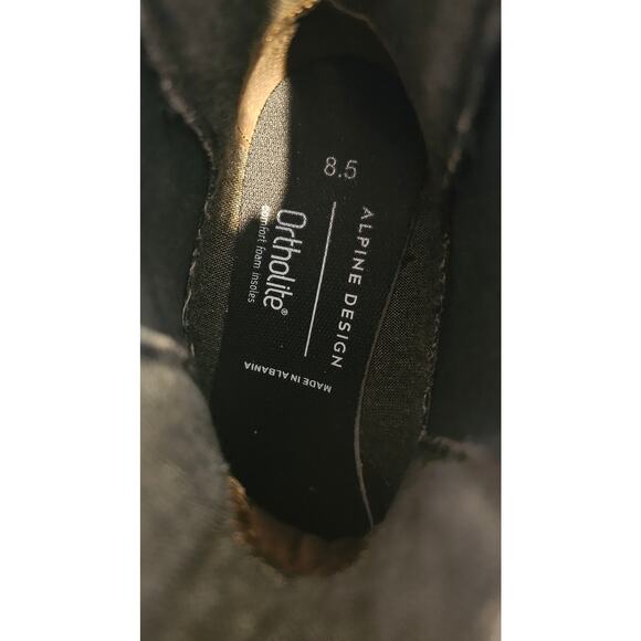 Alpine Design Ortholite, Black , Stitch Trim Leather Chelsea Boot, Womans Sz 8.5 - Picture 5 of 9